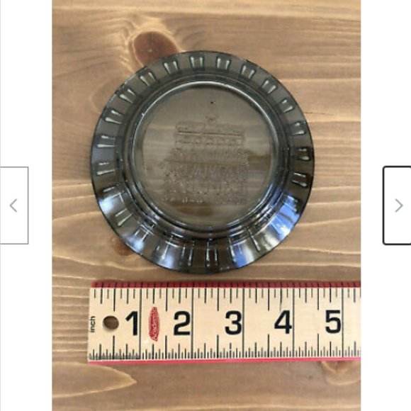 Ramada Express Casino Las Vegas Grey Smoked Glass 4.5" Ashtray - Picture 3 of 5